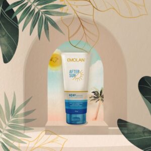 crema protectora solar en fondo de portico